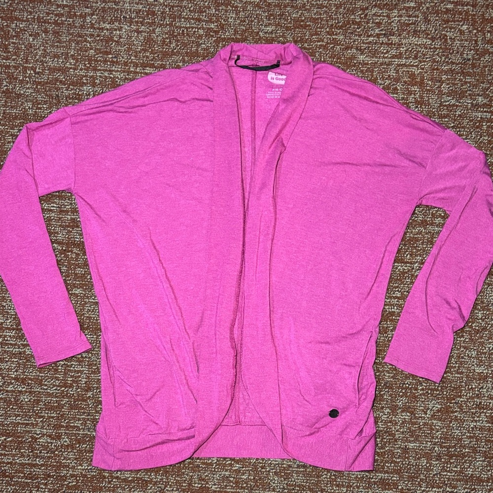 Life is good relaxed fit cardigan magenta open front long sleeve women’s small